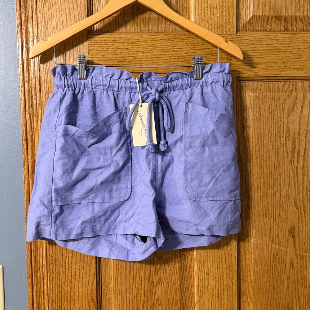 Linen Universal Thread Purple Shorts NWT